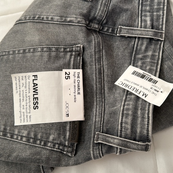* Joe's Jeans Women Charlie High Rise Skinny Ankle Grey Distressed Jeans - Picture 7 of 10